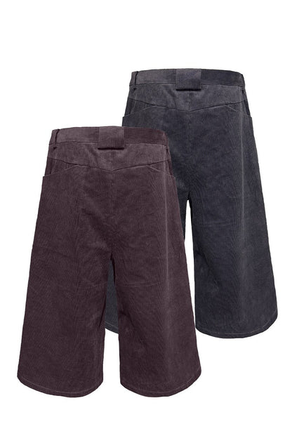 Corduroy Stripe Capri Shorts