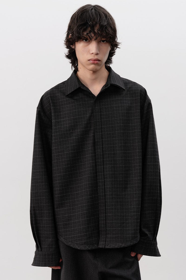 Reversible Plaid Overshirt — JCAESAR — view 2
