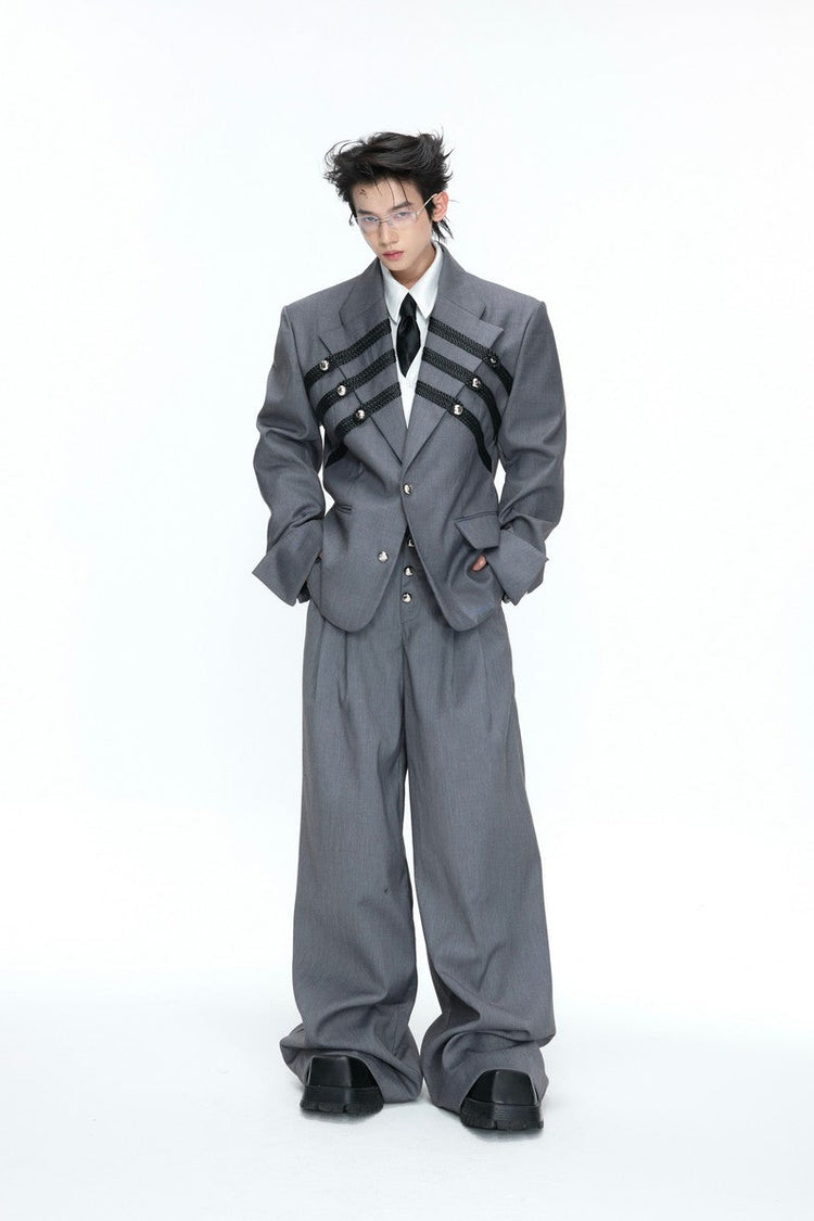 Braided Loose Suit Trousers — Argue Culture — view 2