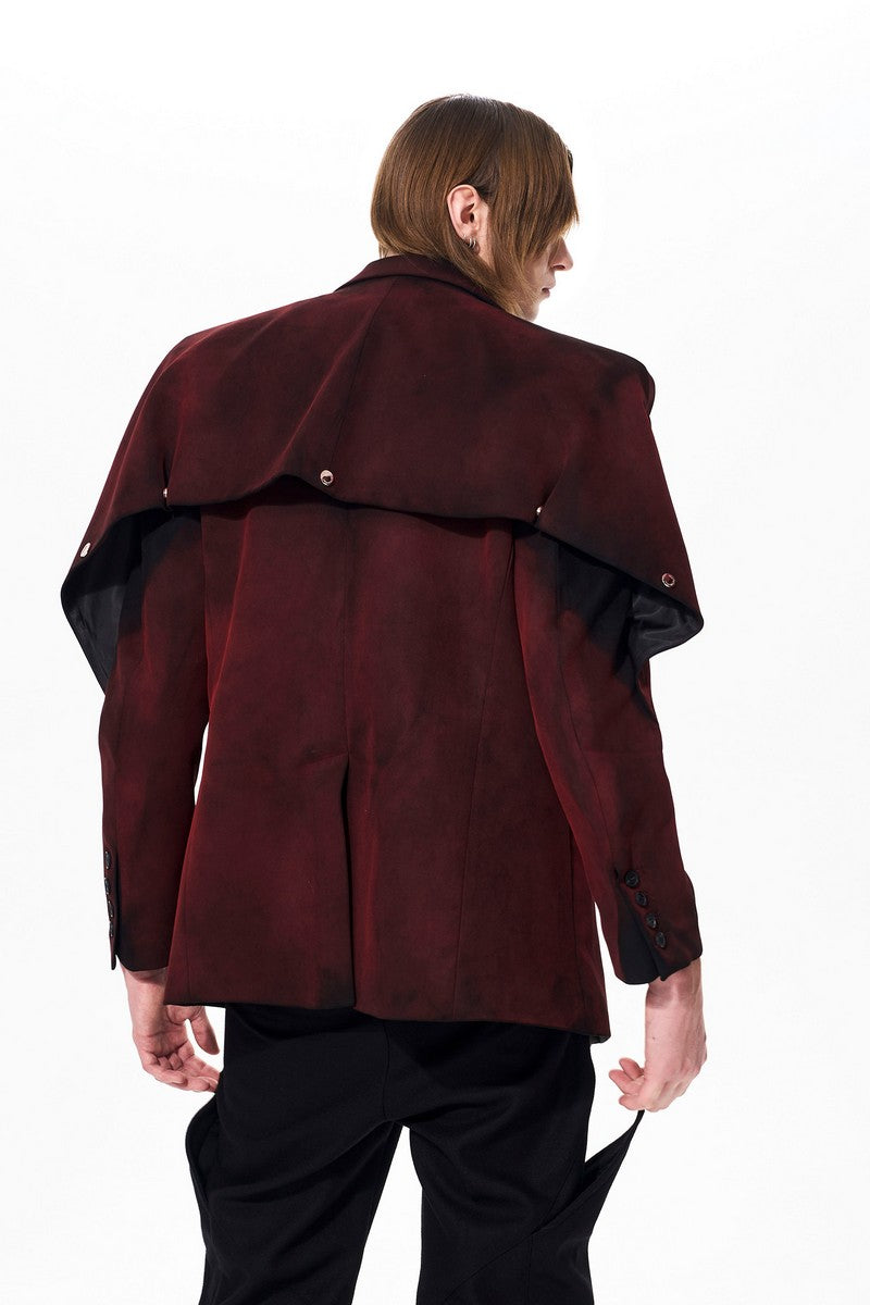 Distressed Suede Layered Blazer