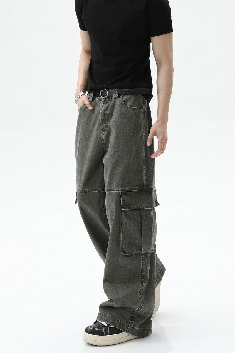 Deconstructed Cargo Denim Jeans