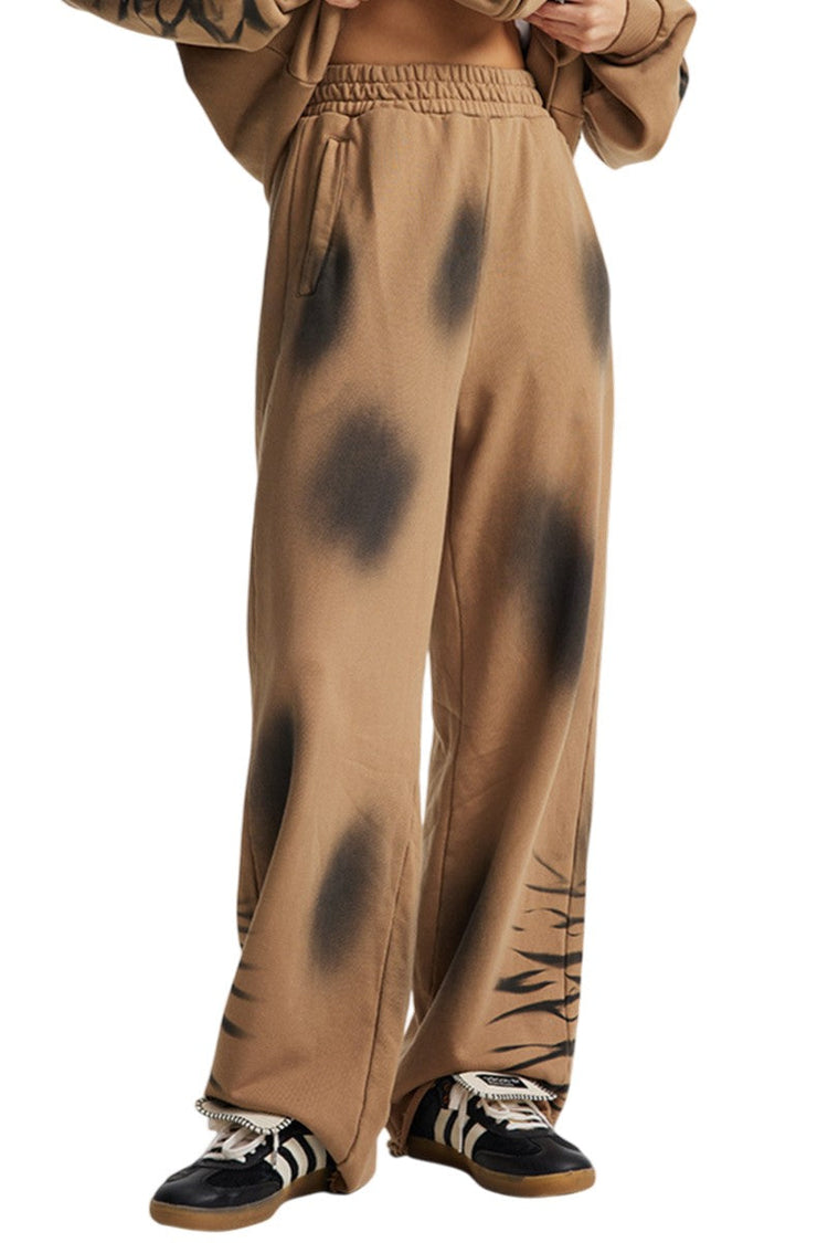 Fade Spray Monkey Wash Sweatpants — Trenqor Basics — view 2