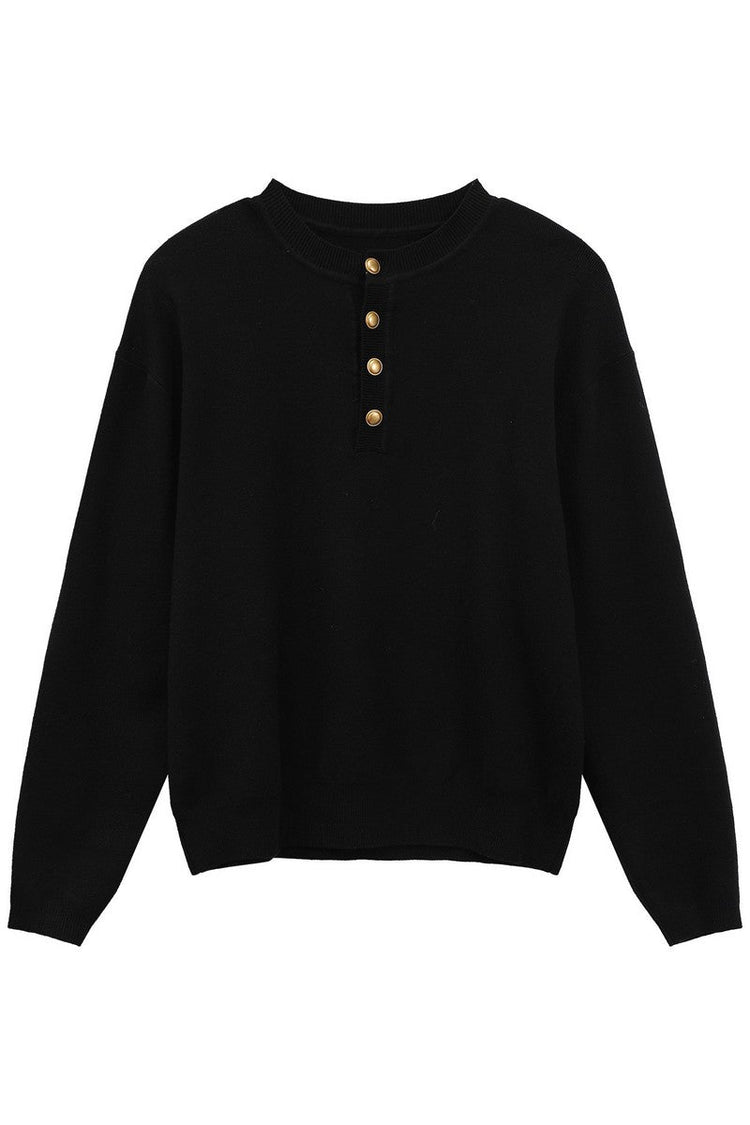Henley Wool Knit Sweater — Turntide — view 6