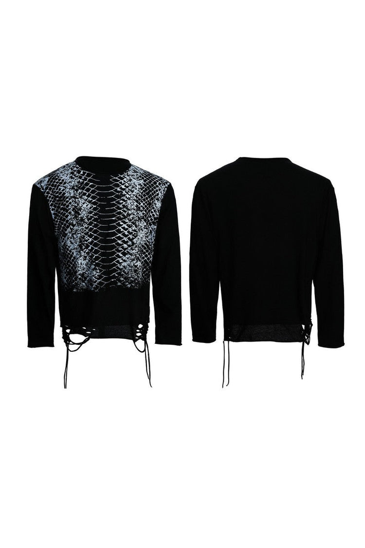 Gradient Snakeskin Fringe Tee — Argue Culture — view 5