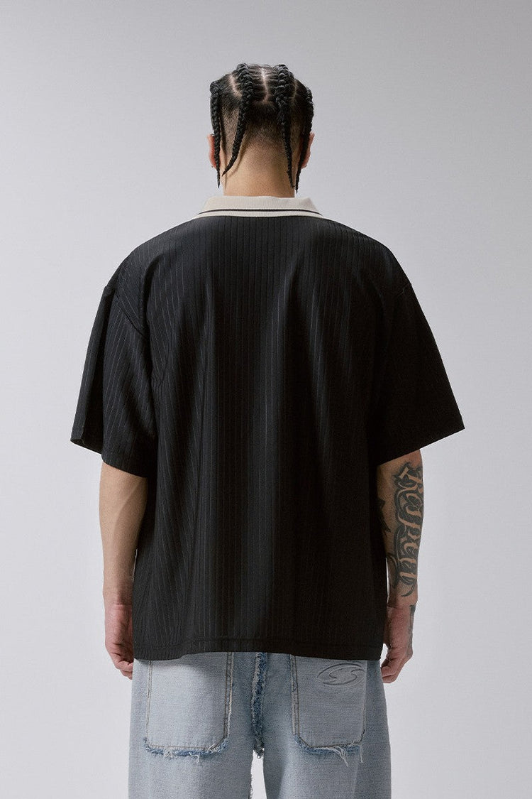 Contrast Panel Jersey Polo — F2CE — view 3