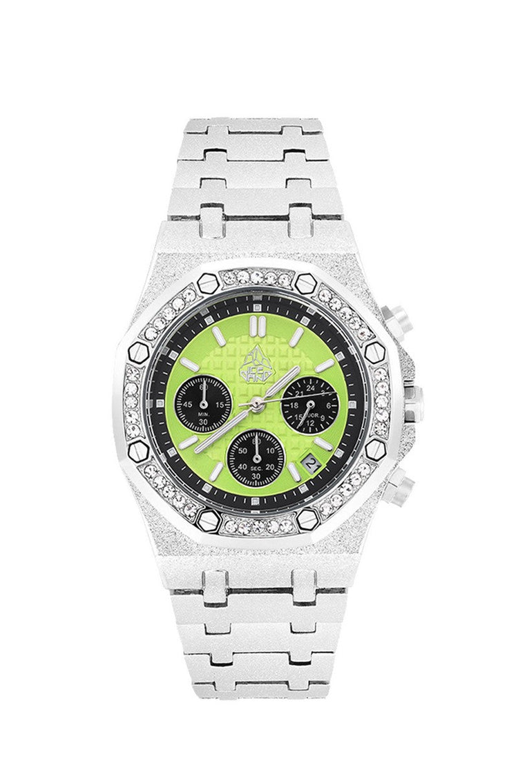 Iced Rainbow Link Watch