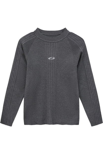 Slim Fit Ribbed Knit Sweater
