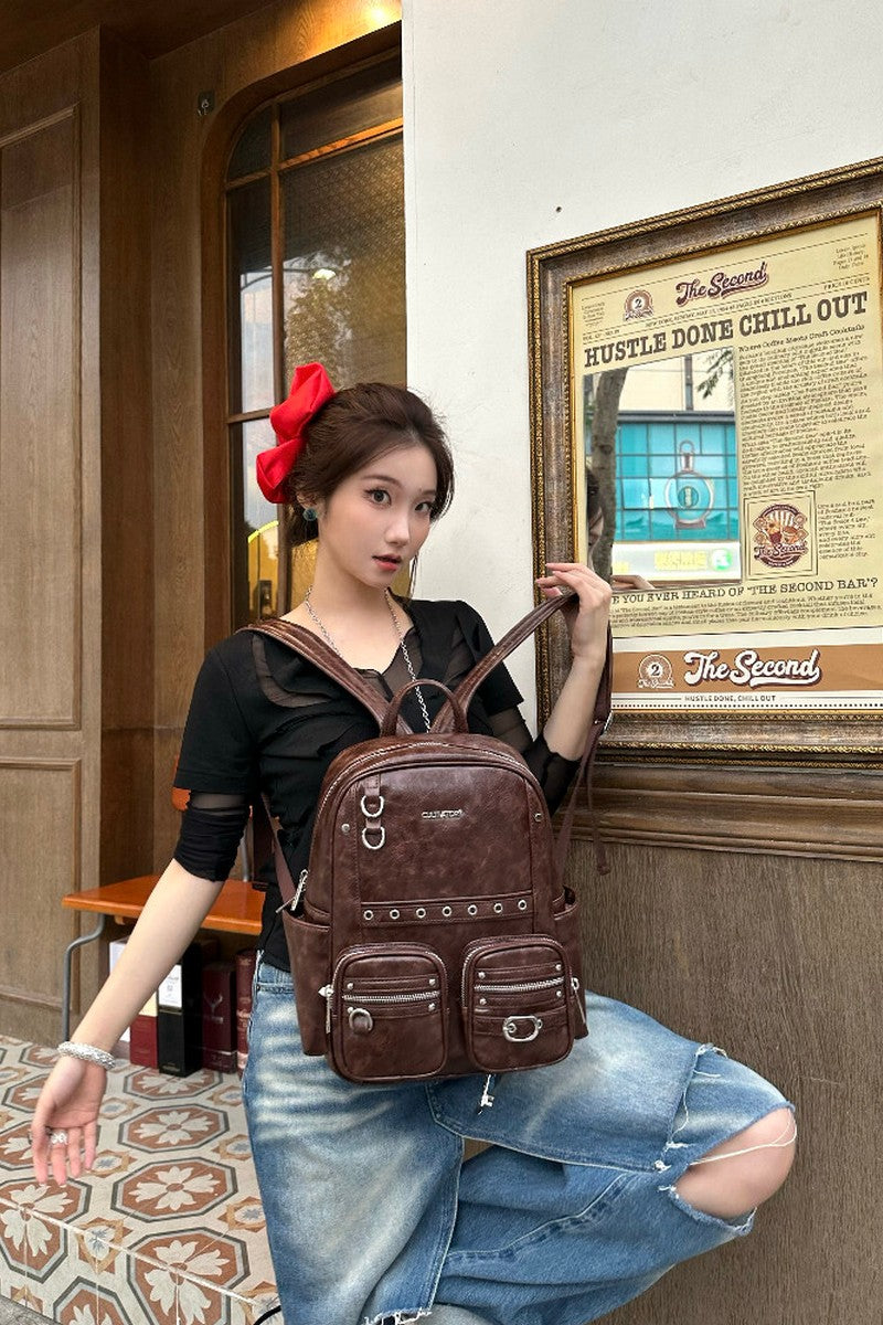 Waxed Leather Backpack