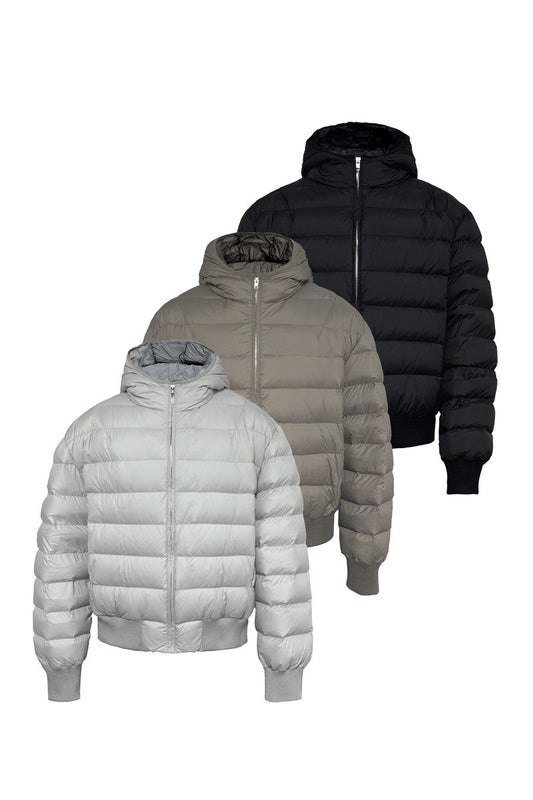 Relaxed Hooded Puffer Jacket — JCAESAR
