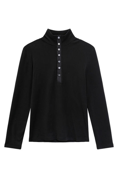 Thermal Fitted Henley Long Sleeve Tee