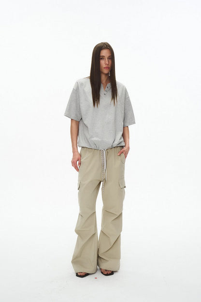 Cooling Drawstring V Neck Tee