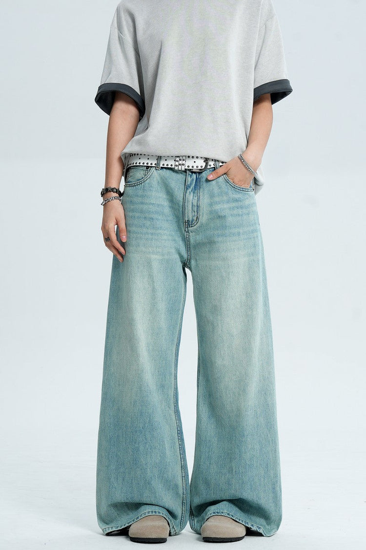 Washed Blue Cleanfit Jeans — Trenqor Basics — view 3