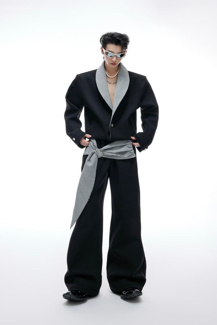 Houndstooth Bow Sweatpants — Argue Culture — view 2