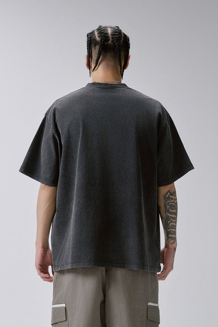 Distressed Washed Graphic T Shirt — F2CE — view 2