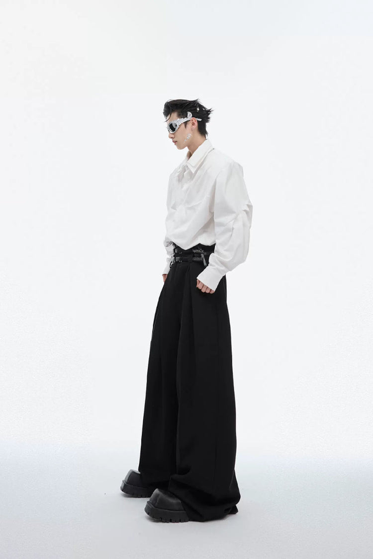 Layered Collar Deconstructed Shirt — Argue Culture — view 4