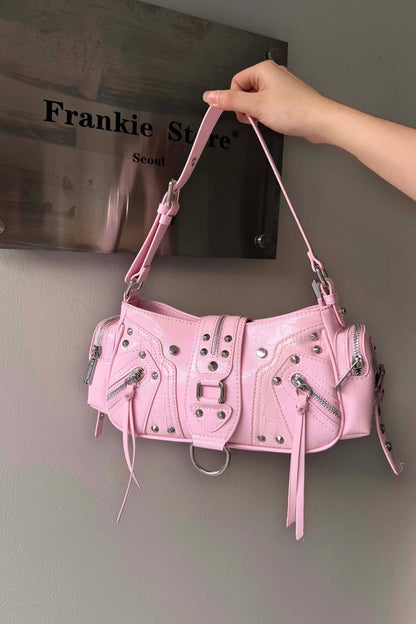 Waxed Leather Biker Bag