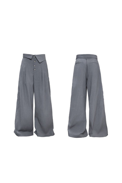 Braided Loose Suit Trousers