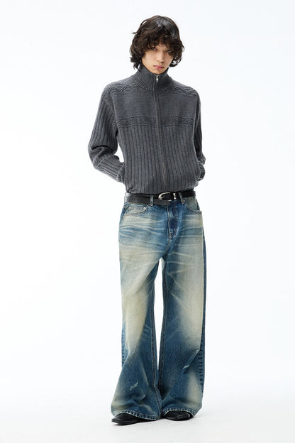 Heavyweight Ribbed Knit Sweater