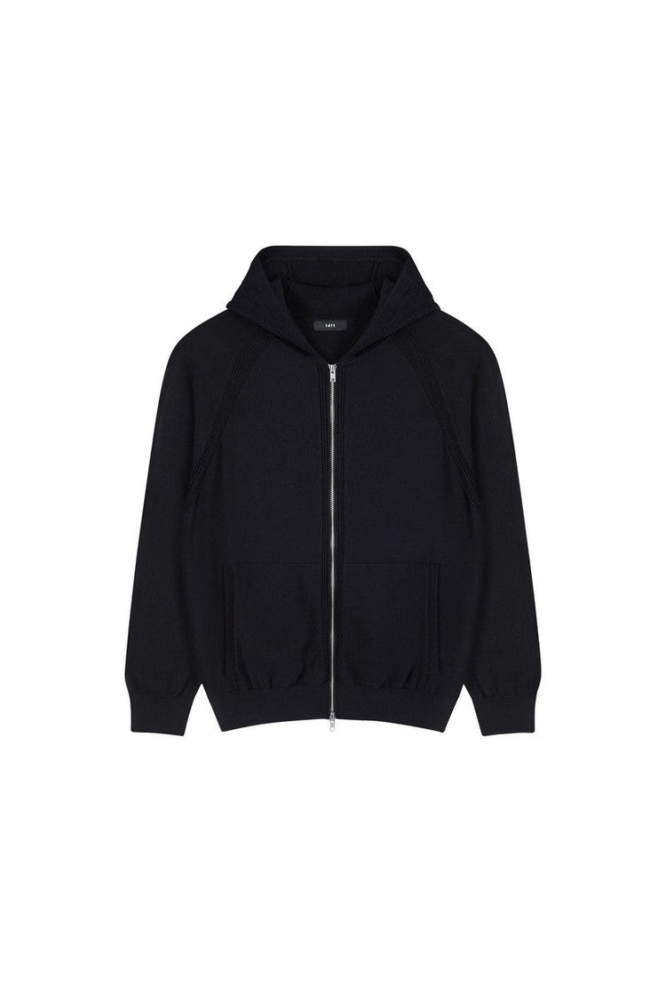 Cashmere Blend Zip Hoodie — IDLT — view 5