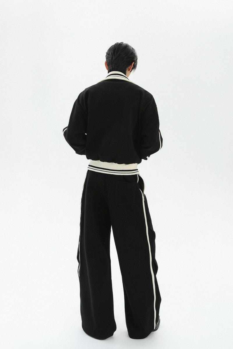 Colorblock Zip Stand Collar Jacket