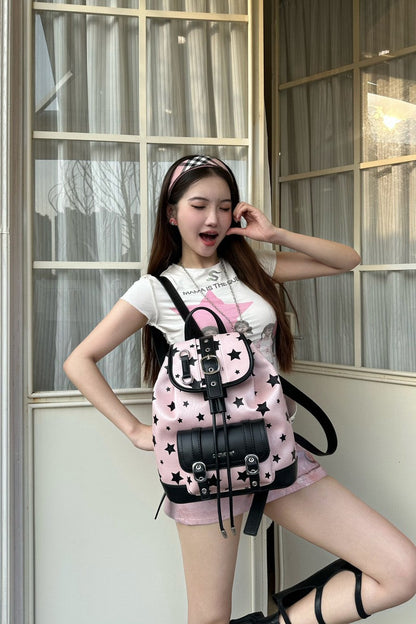 Y2K Star Ruched Backpack