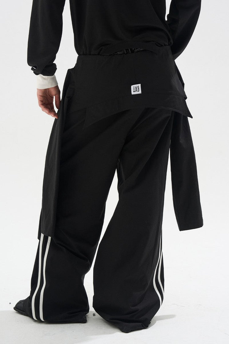 Pleated Utility Track Pants — Blind/No Plan — view 3