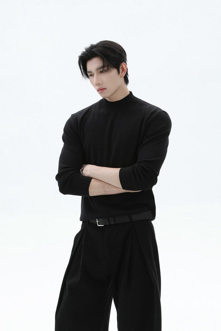 Modal Blend Fitted Turtleneck Sweater — Turntide — view 5