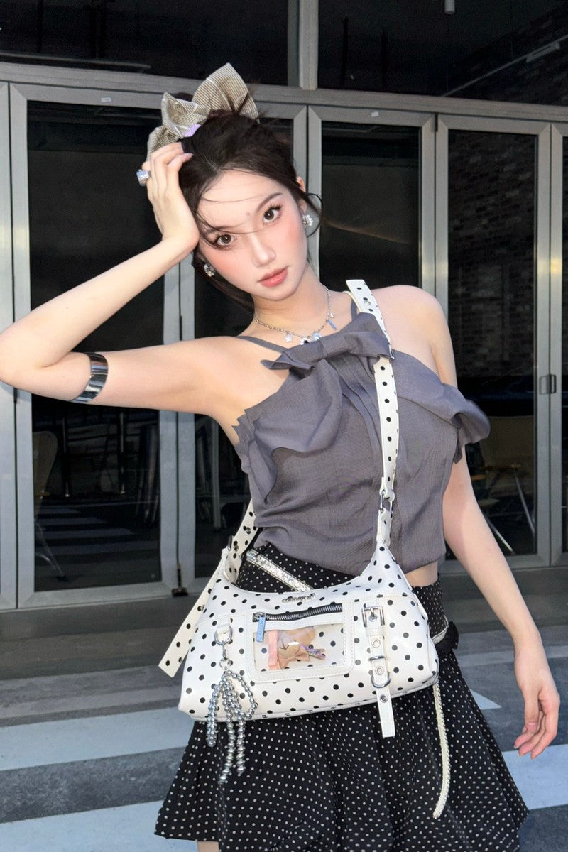 Waxed Polka Dot Bag