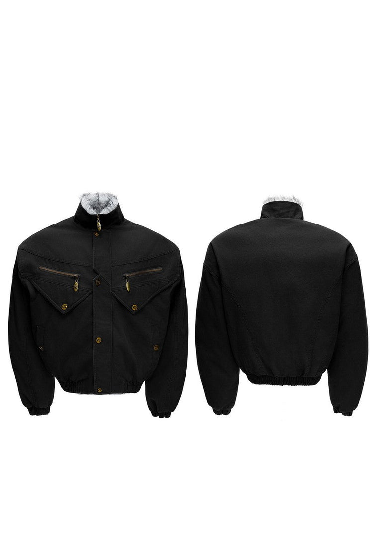 Vintage Washed Canvas Utility Jacket