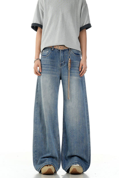Bamboo Texture Wide Jeans