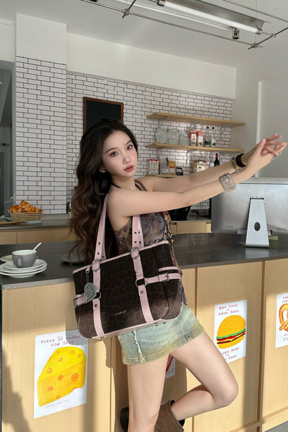 Leopard Basket Tote Bag