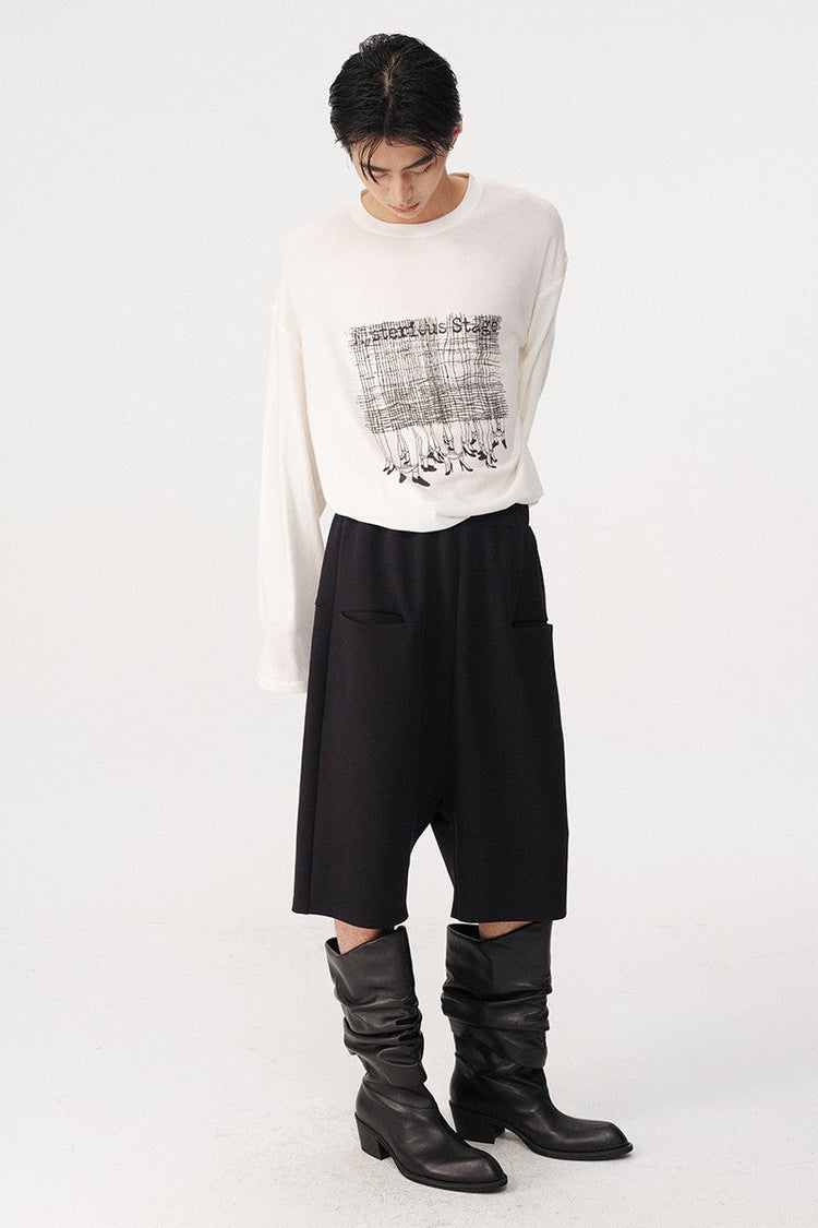 Low-Rise Tencel Shorts — JCAESAR — view 3