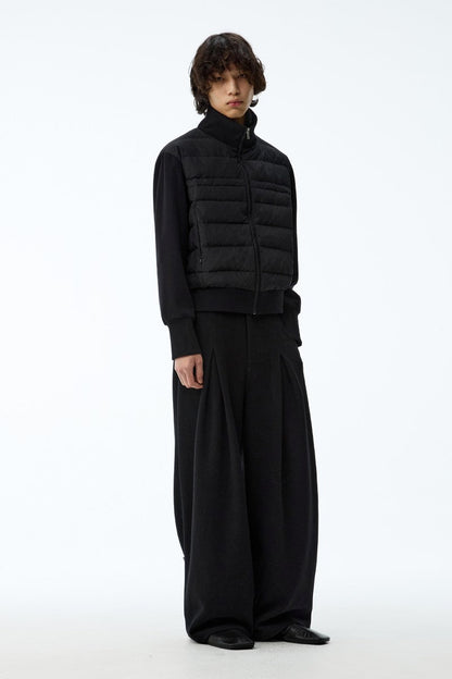 Lightweight Ribbed Collar Puffer