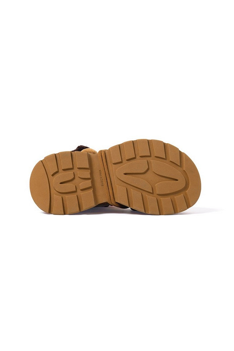 Khaki Chunky Snow Boots
