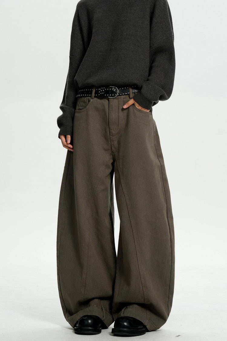 Brown Washed Blade Work Pants — Trenqor Basics — view 3
