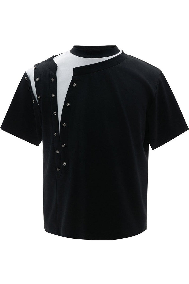 Studded Layered Short Sleeve Tee — Argue Culture — view 7