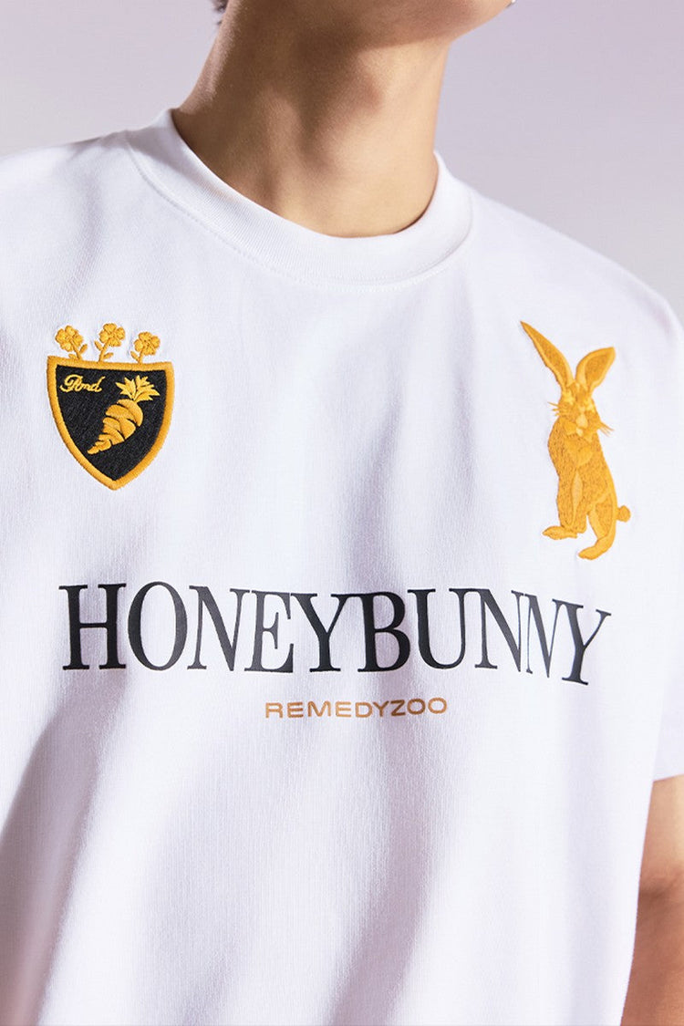 Embroidered Bunny Graphic Tee — Remedy — view 8