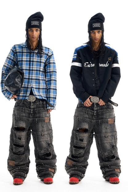 Reversible Plaid Overshirt Jacket