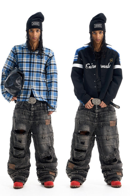 Reversible Plaid Overshirt Jacket