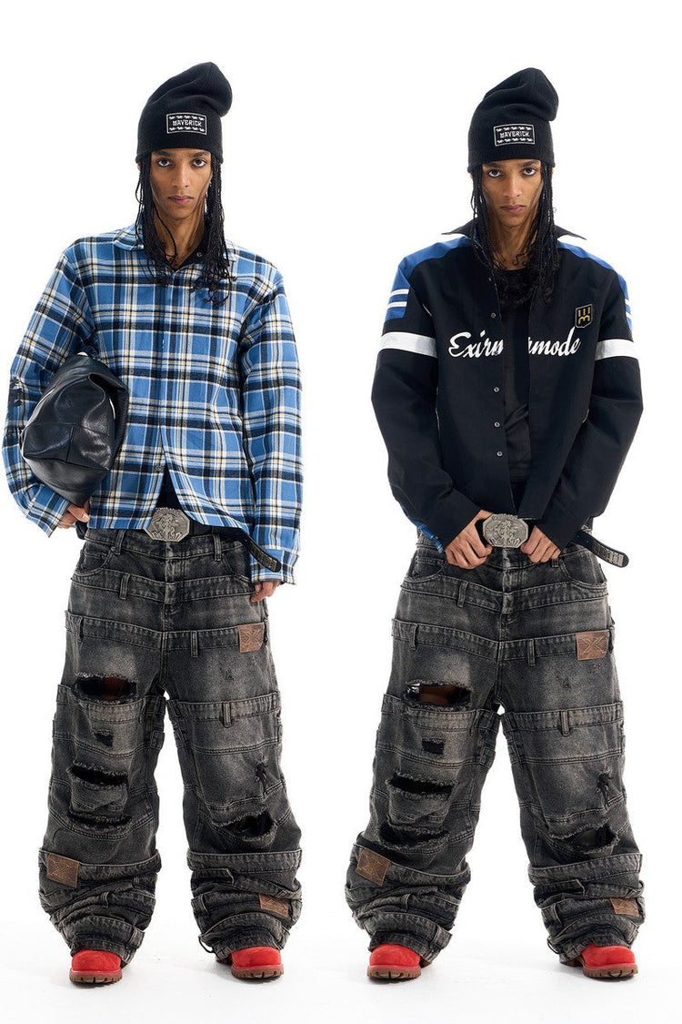 Reversible Plaid Overshirt Jacket — Blind/No Plan