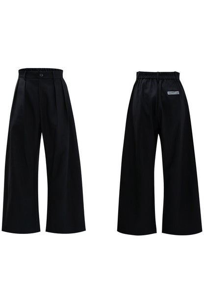 Striped Cinched Waist Trousers
