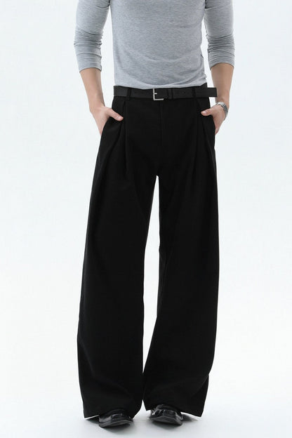 Old Money Pleated Wool Trousers