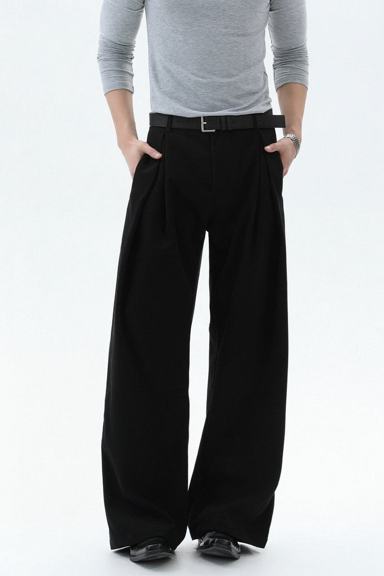 Old Money Pleated Wool Trousers — Turntide — view 4