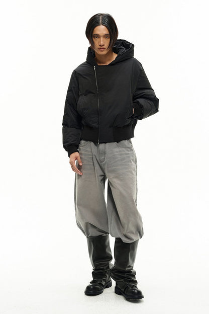 Asymmetrical Placket Puffer Jacket
