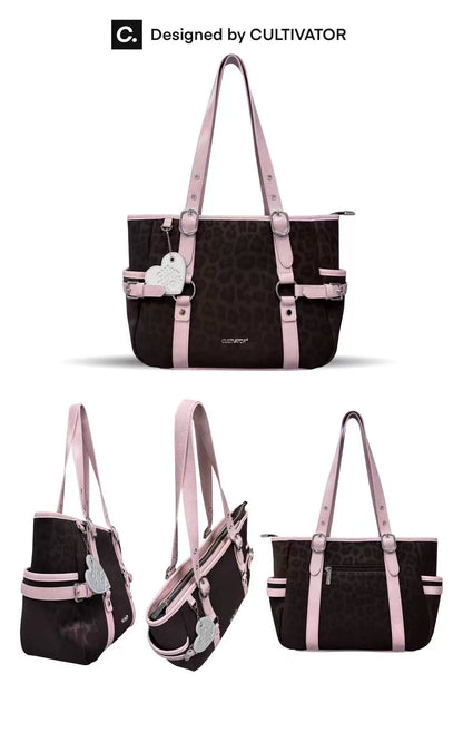 Leopard Basket Tote Bag