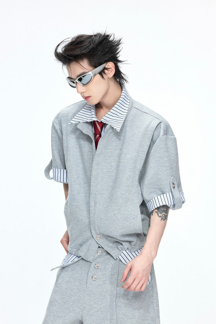 Layered Striped Cardigan Tee — Argue Culture