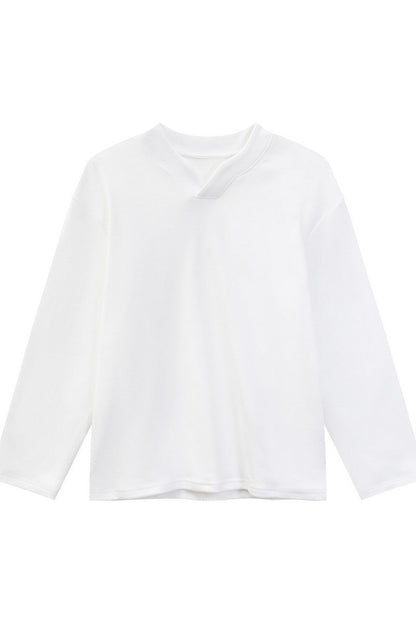 Thermal V-Neck Long Sleeve Tee