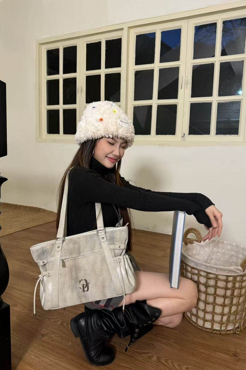 Washed Patchwork Tote Bag