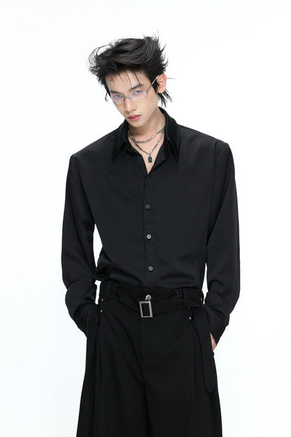 Satin Draped Shirt