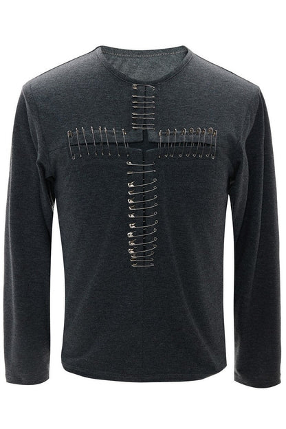 Cross Pin Henley Shirt
